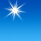 Areas of frost before 8am. Sunny, with a high near 58. North northeast wind 6 to 14 mph, with gusts as high as 21 mph.